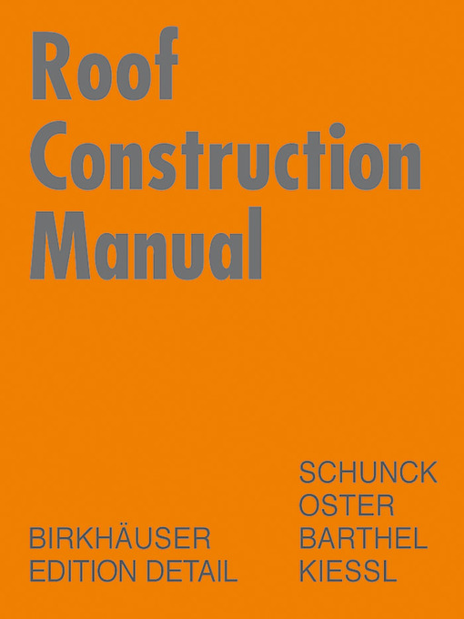 Upplýsingar um Roof Construction Manual eftir Eberhard Schunck - Biðlisti